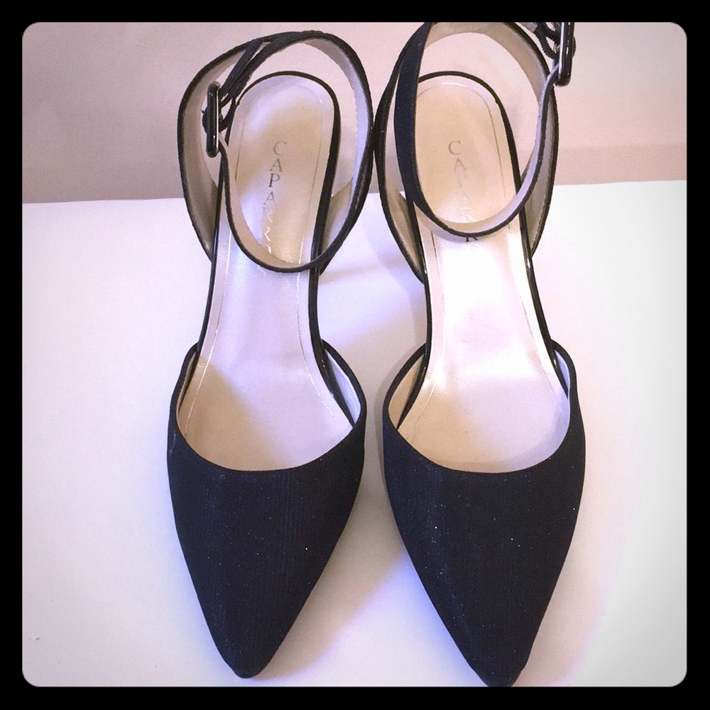Caparros Black Sling Black Pumps